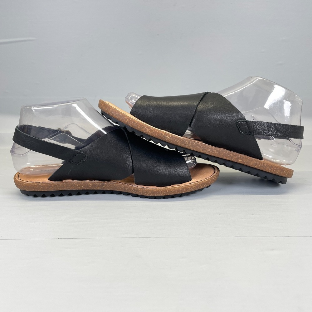 Born Santa Rose Slingback Sandals Womens Size 7 M Black Leather Casual Shoes - Picture 7 of 10